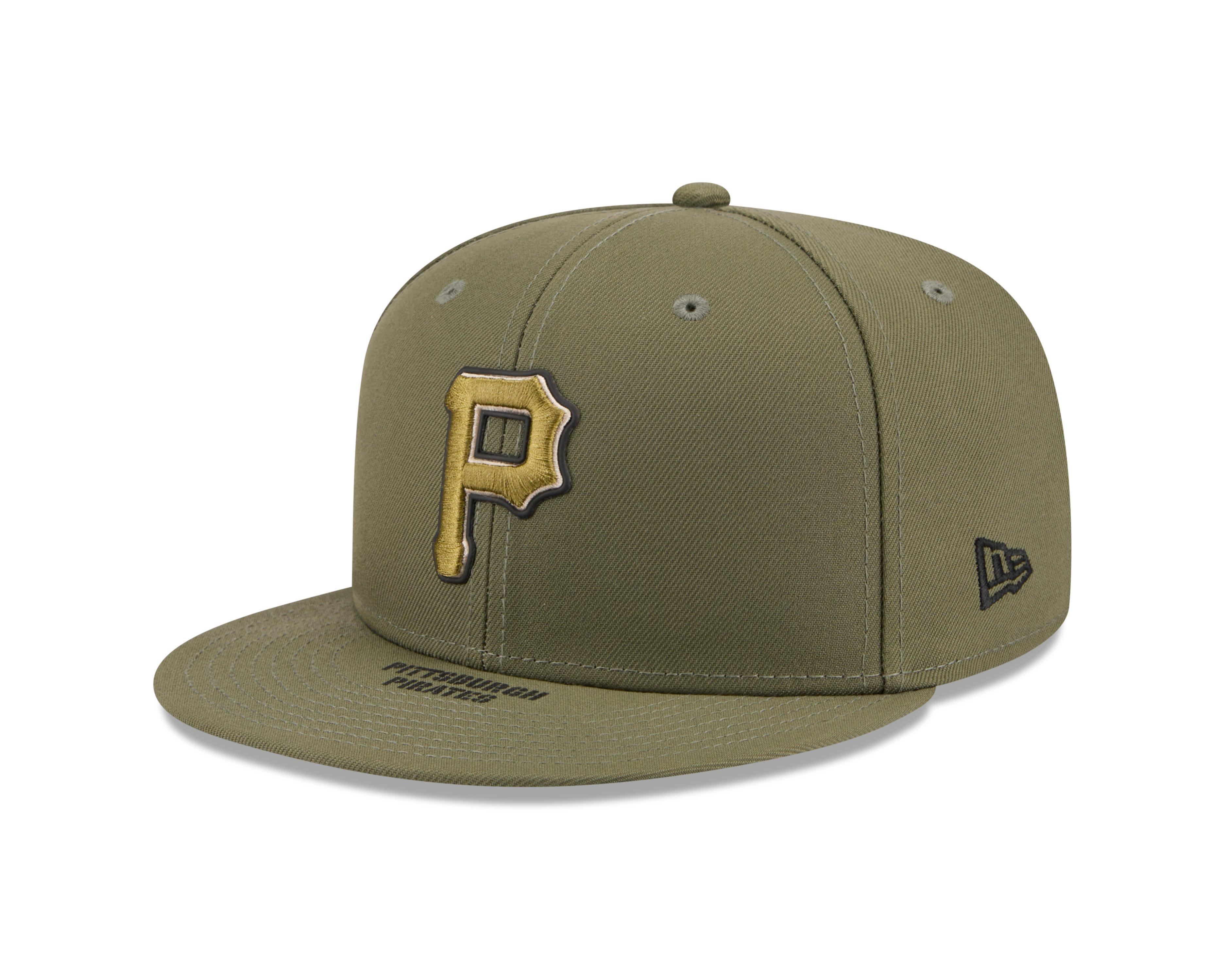 New Era Pittsburgh Pirates 9FIFTY Armed Forces Snapback Hat-Green - GREEN